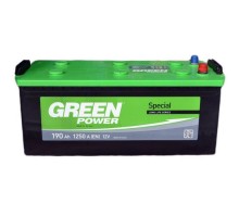 Акумулятор автомобільний GREEN POWER 190Ah збоку (+/-) (000022357)