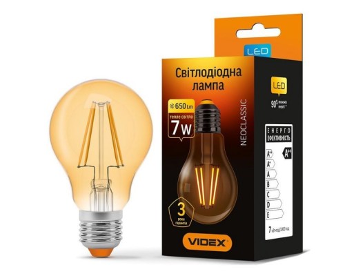 Лампочка TITANUM Filament A60 7W E27 4100K (TLFA6007274)