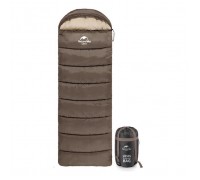 Спальний мішок Naturehike U350 NH20MSD07 Hollow Cotton Left Brown (6927595767221-L)