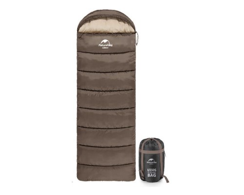 Спальний мішок Naturehike U350 NH20MSD07 Hollow Cotton Left Brown (6927595767221-L)