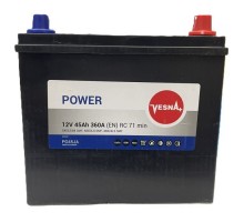 Акумулятор автомобільний Vesna 45 Ah/12V Japan Euro (415 645)