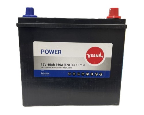 Акумулятор автомобільний Vesna 45 Ah/12V Japan Euro (415 645)