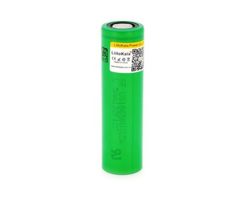 Акумулятор 18650 2600mAh (2450-2650mah), 3.7V (2.75-4.2V), green, PVC BOX Liitokala (Lii-VTC5)