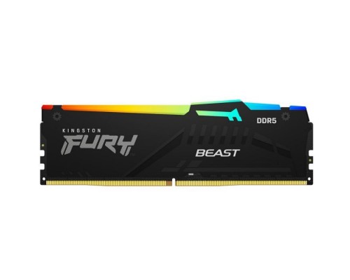 Модуль пам'яті для комп'ютера DDR5 16GB 5600 MHz FURY Beast RGB Kingston Fury (ex.HyperX) (KF556C40BBA-16)