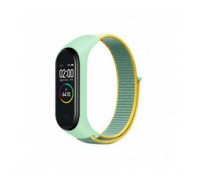 Ремінець до фітнес браслета BeCover Nylon Style для Xiaomi Mi Smart Band 5/6 Green-Yellow (705420)