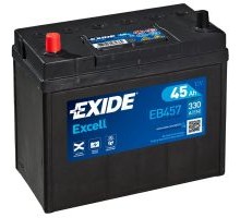 Акумулятор автомобільний EXIDE EXCELL 45Ah ASIA (+/-) ТК (330EN) (EB457)