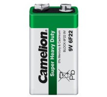 Батарейка Camelion Крона 6F22 9V Super Heavy Duty Green * 1 (6F22-SP1G)