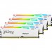 Модуль пам'яті для комп'ютера DDR5 128GB (4x32GB) 5600 MHz FURY Beast RGB White Kingston Fury (ex.HyperX) (KF556C40BWAK4-128)