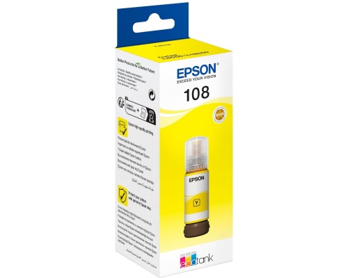 Контейнер з чорнилом Epson 108 EcoTank L8050/L18050 yellow (C13T09C44A)