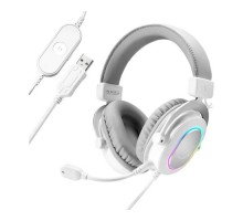 Навушники Fifine H6 RGB 7.1 White (H6W)