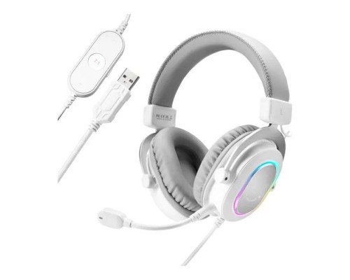 Навушники Fifine H6 RGB 7.1 White (H6W)