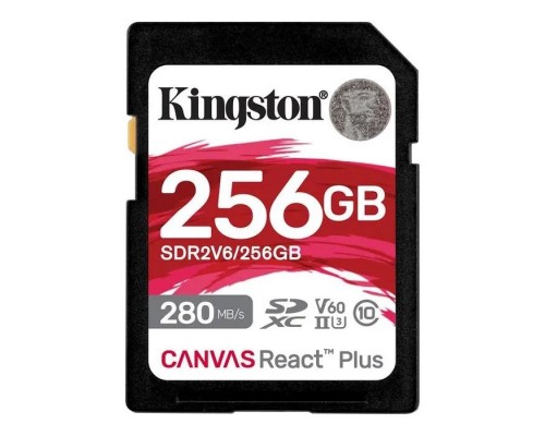 Карта пам'яті Kingston 256GB SDXC class 10 UHS-II U3 Canvas React Plus (SDR2V6/256GB)