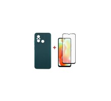 Чохол до мобільного телефона Dengos Kit for Xiaomi Redmi 12C case + glass (Green) (DG-KM-53)