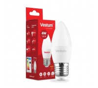 Лампочка Vestum C37 4W 3000K 220V E27 (1-VS-1306)