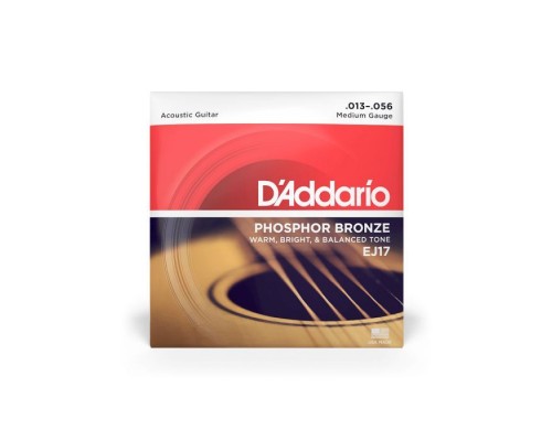 Струни для гітари D'Addario Phosphor Bronze Medium (13-56) (EJ17)