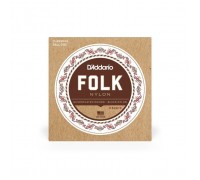 Струни для гітари D'Addario Folk Nylon Ball End Silver Wound / Black Treble (EJ32)