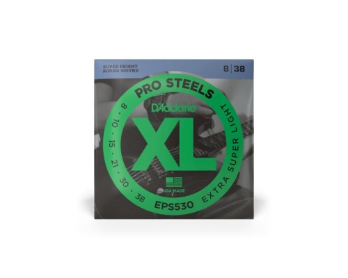 Струни для гітари D'Addario XL ProSteels Extra Super Light (8-38) (EPS530)