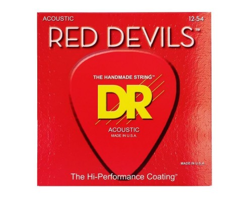 Струни для гітари DR Strings RED DEVILS Acoustic - Light (12-54) (RDA-12)