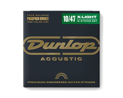 Струни для гітари Jim Dunlop Phosphor Bronze Acoustic Guitar Strings 12-String (10-47) (DAP1047J)