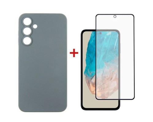 Чохол до мобільного телефона Dengos Samsung Galaxy M35 5G Carbon + glass Grey (DG-KM-101)