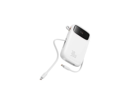 Батарея універсальна Baseus QPow2 20000mAh 30W, with 2*Type-C Cable, White (P10055009213-00)