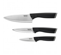 Набір ножів Tefal Comfort, 3шт, нержавіюча сталь, пластик, чорний (K221S375)