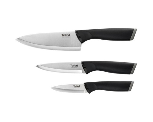 Набір ножів Tefal Comfort, 3шт, нержавіюча сталь, пластик, чорний (K221S375)