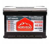 Акумулятор автомобільний NORVEGO ВЕСТА Premium 60A +прав (0) (600 пуск)