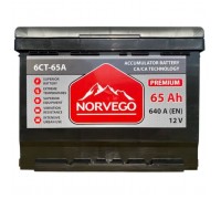 Акумулятор автомобільний NORVEGO ВЕСТА Premium 65A +лів (1) (640 пуск)