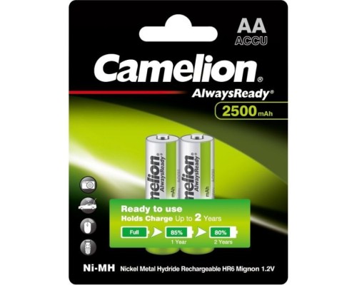 Акумулятор Camelion AA 2500mAh Ni-MH AlwaysReady * 2 R6-2BL (NH-АA2500АRBP2)