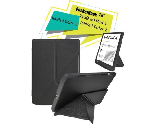 Чохол до електронної книги BeCover Ultra Slim Origami PocketBook 743G InkPad 4/InkPad Color 2/InkPad Color 3 (7.8") Black (713082)