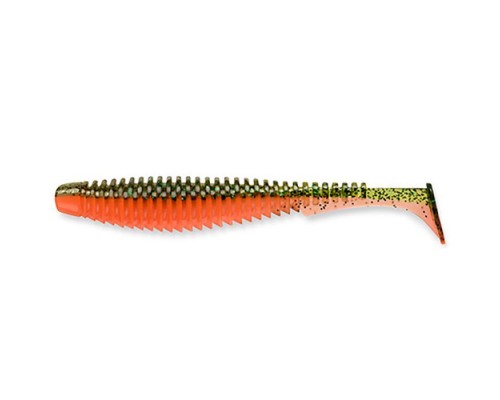 Силікон рибальський FishUP U-Shad 3" 205 - Watermelon/Orange (9шт/уп) (1864.15.16)