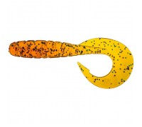 Силікон рибальський FishUP Mighty Grub 3.5" 036 - Caramel/Green&Black (7 шт/уп) (1864.04.21)