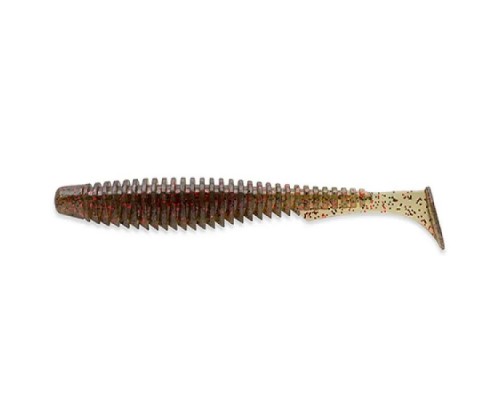 Силікон рибальський FishUP U-Shad 3.5" 045 - Green Pumpkin/Red&Black (8шт/уп) (1864.09.57)