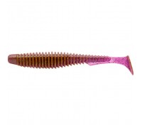 Силікон рибальський FishUP U-Shad 4" 016 - Lox/Green&Black (8шт/уп) (1862.03.07)