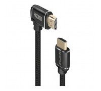 Кабель мультимедійний HDMI M to HDMI M 3.0m V2.0 90° corner Promate (prolink4k1-300.black)