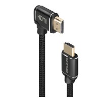 Кабель мультимедійний HDMI M to HDMI M 3.0m V2.0 90° corner Promate (prolink4k1-300.black)