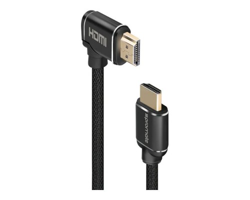 Кабель мультимедійний HDMI M to HDMI M 3.0m V2.0 90° corner Promate (prolink4k1-300.black)