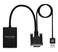 Кабель мультимедійний HDMI to VGA/USB prolink-v2h.black Promate (prolink-v2h.black)