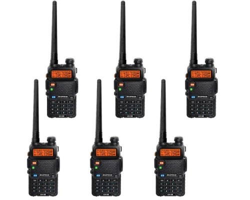 Портативна рація Baofeng UV-5R Black Six Pack комплект 6 шт (2200000758965)