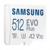 Карта пам'яті Samsung 512 GB microSDXC Class 10 UHS-I U3 V30 A2 EVO Plus+SD Adapte (MB-MC512SA/EU)