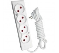 Мережевий подовжувач TECCO 3м 4 поста white (8681277841477)