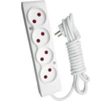 Мережевий подовжувач TECCO 3м 4 поста white (8681277841477)