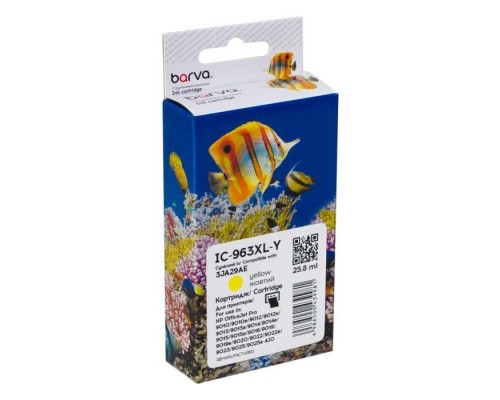 Картридж Barva HP 963XL (3JA25AE/3JA29AE) 1600 c, Yellow (IC-963XL-Y)