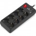 Мережевий подовжувач REAL-EL RS-PROTECT 805 5m, black (EL122300043)