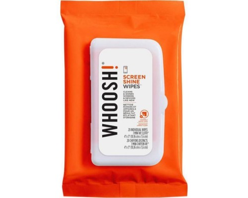 Серветки Whoosh! Screen Shine 20 WIPES 10х7cm + 1microfiber 14х14cm (1FG20WPENFR)