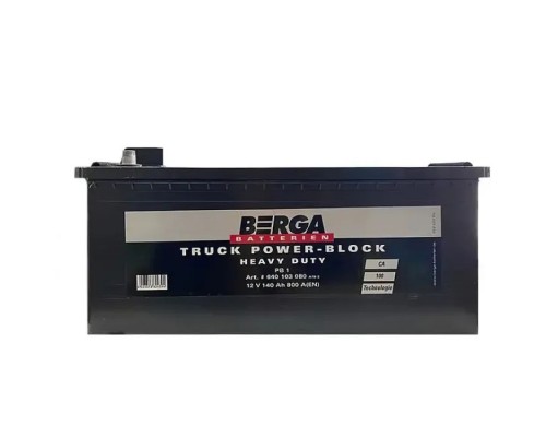 Акумулятор автомобільний Berga Truck Power Block 140Ah бокова(+/-) (800EN) (6401030807502)