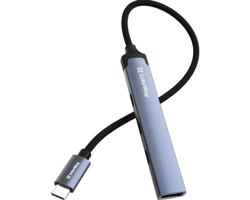 Концентратор ColorWay USB-C 4-in-1 USB-C2.0х3/USB3.0 (CW-HUB07)