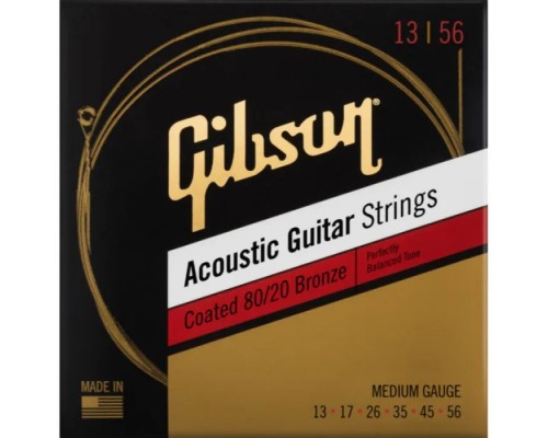 Струни для гітари Gibson SAG-CBRW13 Coated 80/20 Bronze Acoustic Guitar Strings Medium (13-56) (231955)
