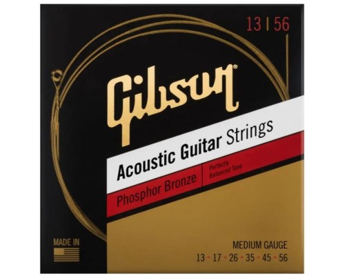 Струни для гітари Gibson SAG-PB13 Phosphor Bronze Acoustic Guitar Strings Medium (13-56) (230480)